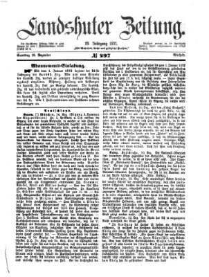Landshuter Zeitung Samstag 16. Dezember 1871