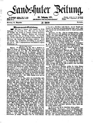 Landshuter Zeitung Sonntag 31. Dezember 1871