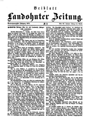 Landshuter Zeitung Sonntag 29. Januar 1871