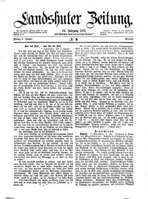 Landshuter Zeitung Freitag 5. Januar 1872