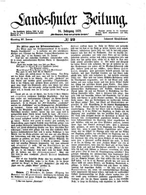 Landshuter Zeitung Samstag 27. Januar 1872