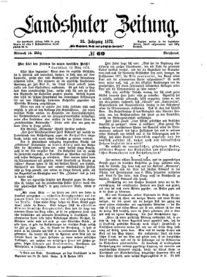 Landshuter Zeitung Mittwoch 13. März 1872