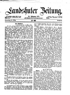 Landshuter Zeitung Donnerstag 14. März 1872