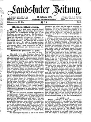 Landshuter Zeitung Donnerstag 28. März 1872