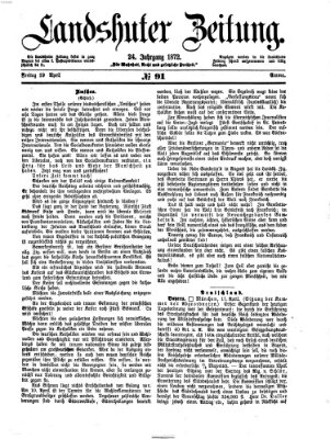 Landshuter Zeitung Freitag 19. April 1872