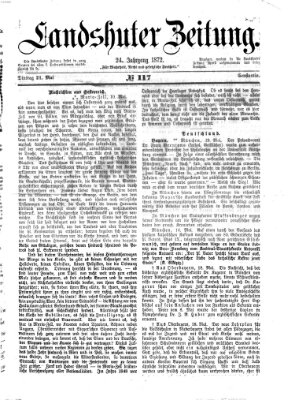 Landshuter Zeitung Dienstag 21. Mai 1872