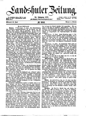 Landshuter Zeitung Mittwoch 19. Juni 1872