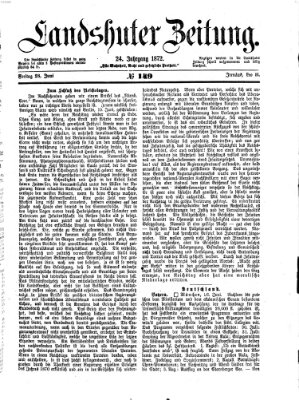 Landshuter Zeitung Freitag 28. Juni 1872