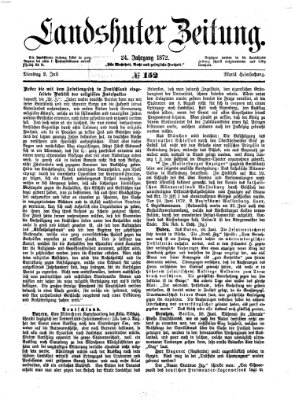 Landshuter Zeitung Dienstag 2. Juli 1872