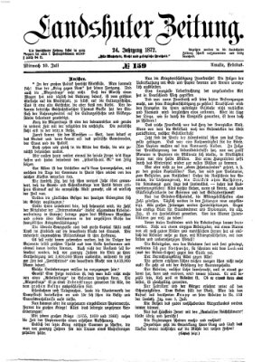 Landshuter Zeitung Mittwoch 10. Juli 1872