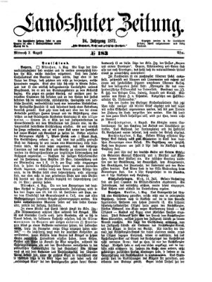 Landshuter Zeitung Mittwoch 7. August 1872