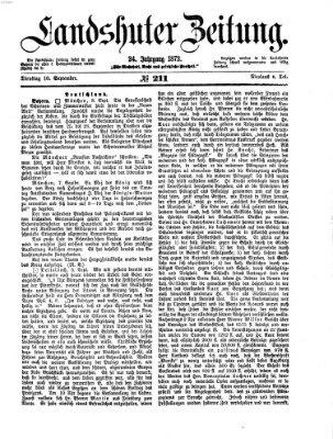 Landshuter Zeitung Dienstag 10. September 1872