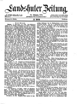 Landshuter Zeitung Mittwoch 30. Oktober 1872