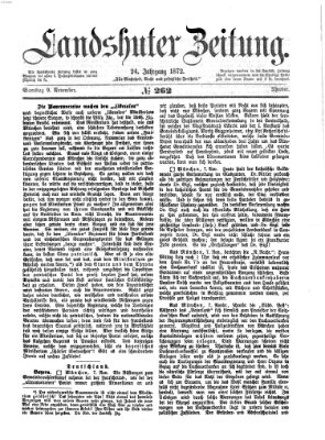 Landshuter Zeitung Samstag 9. November 1872