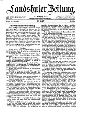 Landshuter Zeitung Freitag 20. Dezember 1872