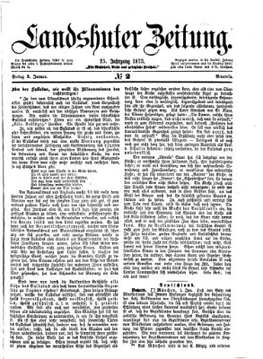 Landshuter Zeitung Freitag 3. Januar 1873