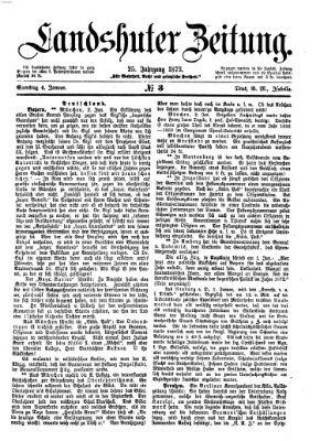 Landshuter Zeitung Samstag 4. Januar 1873