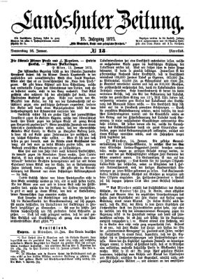 Landshuter Zeitung Donnerstag 16. Januar 1873