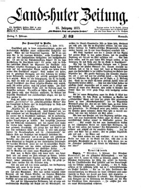 Landshuter Zeitung Freitag 7. Februar 1873