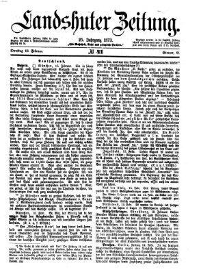 Landshuter Zeitung Dienstag 18. Februar 1873