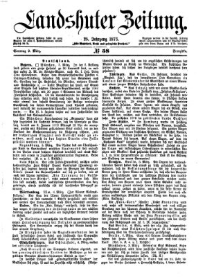 Landshuter Zeitung Sonntag 9. März 1873