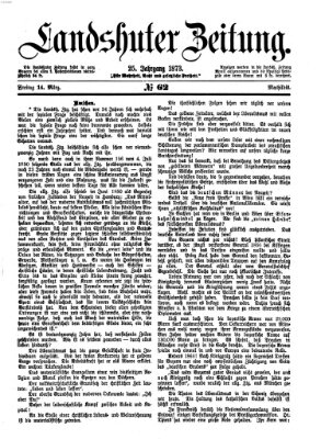 Landshuter Zeitung Freitag 14. März 1873
