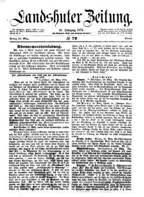 Landshuter Zeitung Freitag 28. März 1873