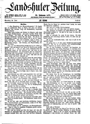 Landshuter Zeitung Samstag 14. Juni 1873