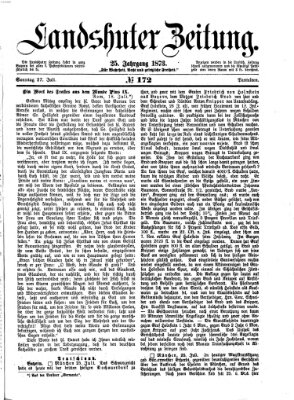 Landshuter Zeitung Sonntag 27. Juli 1873