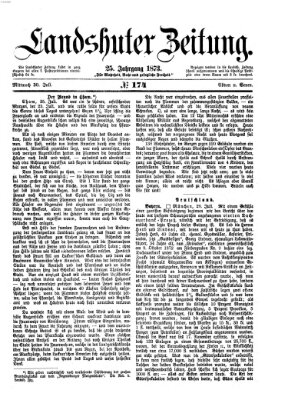 Landshuter Zeitung Mittwoch 30. Juli 1873