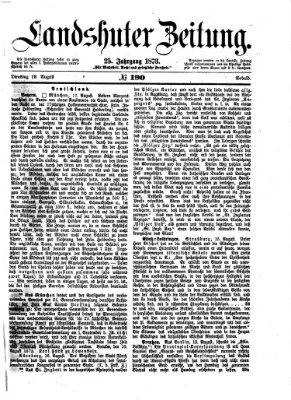 Landshuter Zeitung Dienstag 19. August 1873