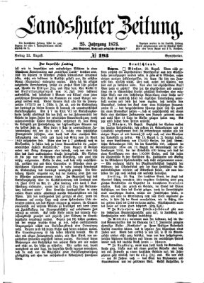 Landshuter Zeitung Freitag 22. August 1873