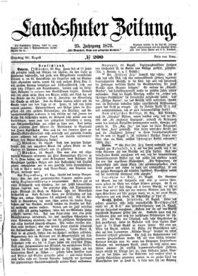Landshuter Zeitung Samstag 30. August 1873