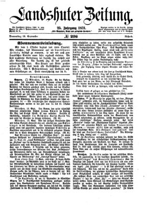 Landshuter Zeitung Donnerstag 18. September 1873