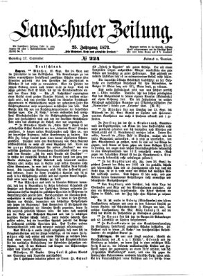 Landshuter Zeitung Samstag 27. September 1873