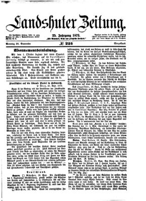 Landshuter Zeitung Sonntag 28. September 1873