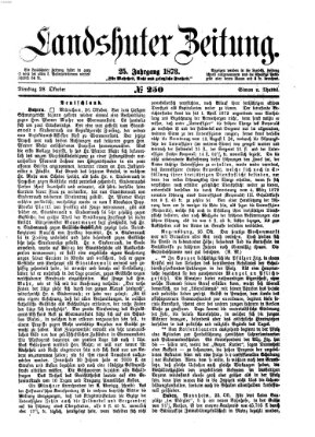Landshuter Zeitung Dienstag 28. Oktober 1873