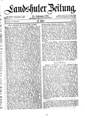 Landshuter Zeitung Sonntag 16. November 1873