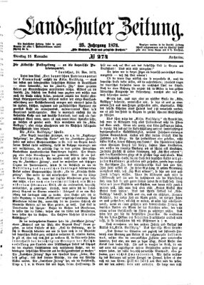 Landshuter Zeitung Dienstag 25. November 1873