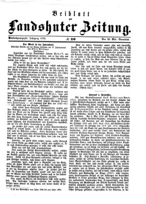 Landshuter Zeitung Sonntag 18. Mai 1873