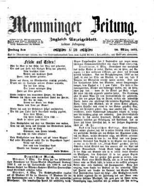 Memminger Zeitung Freitag 10. März 1871