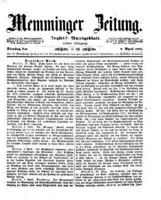 Memminger Zeitung Dienstag 4. April 1871