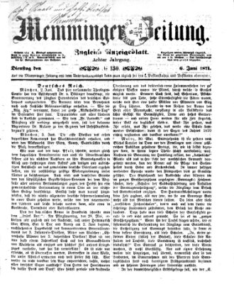 Memminger Zeitung Dienstag 6. Juni 1871