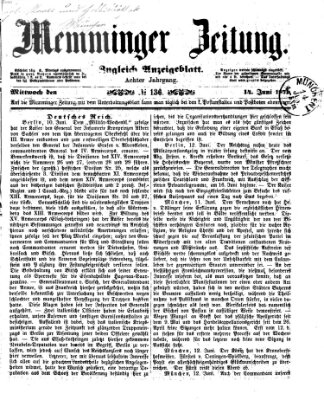 Memminger Zeitung Mittwoch 14. Juni 1871