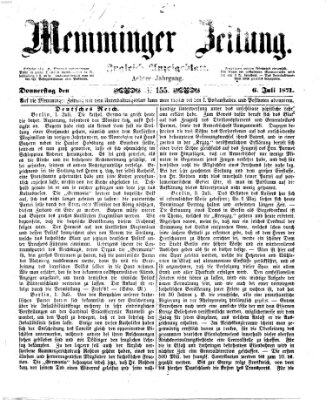 Memminger Zeitung Donnerstag 6. Juli 1871