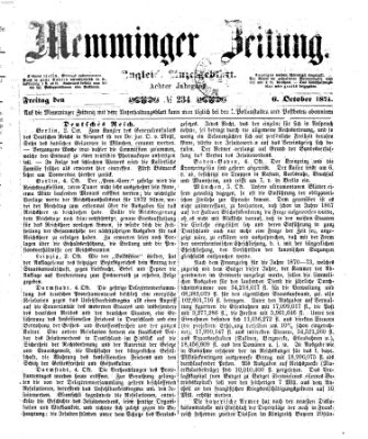 Memminger Zeitung Freitag 6. Oktober 1871