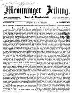 Memminger Zeitung Mittwoch 11. Oktober 1871