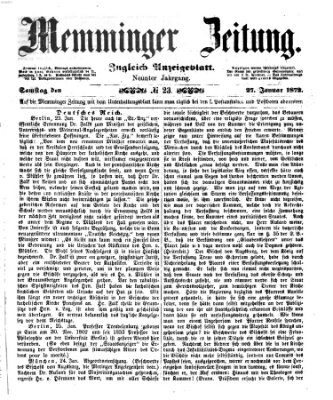 Memminger Zeitung Samstag 27. Januar 1872