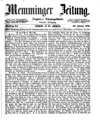 Memminger Zeitung Dienstag 30. Januar 1872