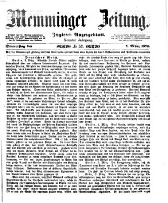 Memminger Zeitung Donnerstag 7. März 1872